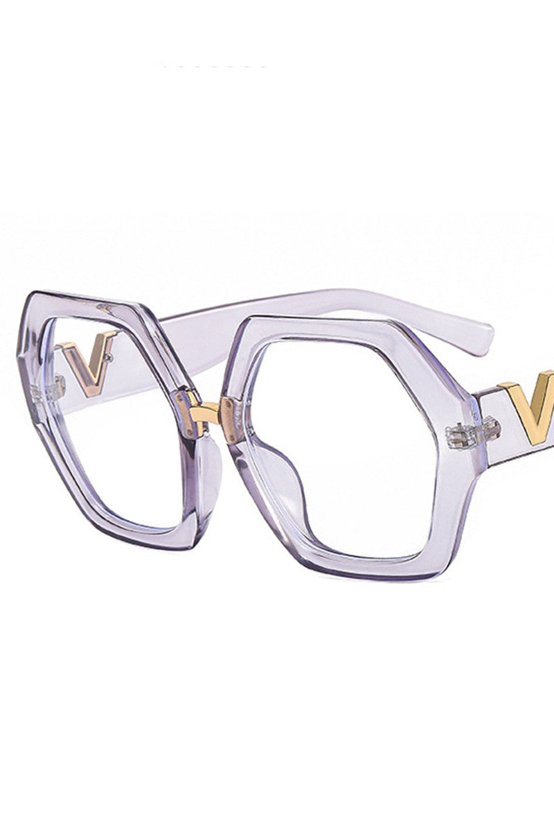 WOMEN GEOMETRIC FRAME EYEGLASSES