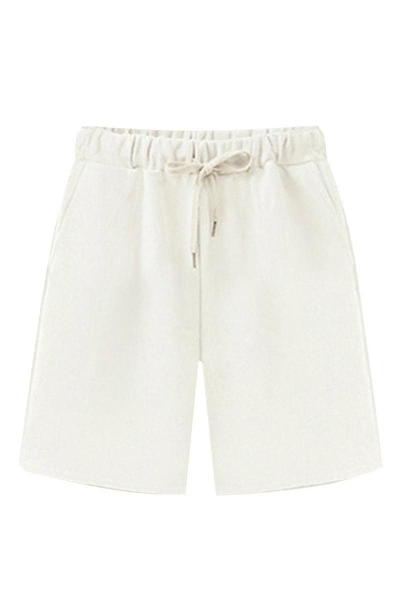 ELASTIC WAIST CASUAL WOMEN SHORTS - Doublju