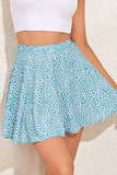 SUMMER HIGH WAISTED CHIFFON FLORAL MINI SKIRT - Doublju