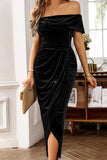 WOMEN OFF SHOULDER SLIM FIT TUBE PARTY DRESS