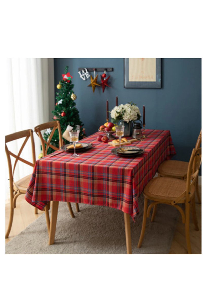 PLAID PATTERN TABLE CLOTH