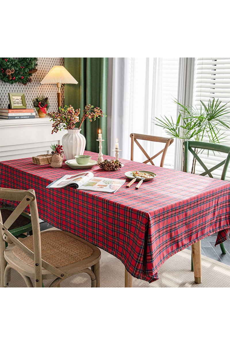 PLAID PATTERN TABLE CLOTH