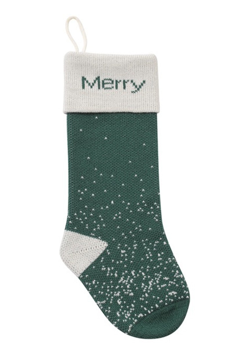 CHRISTMAS SOCKS WITH LETTERS AND SNOWFLAKES