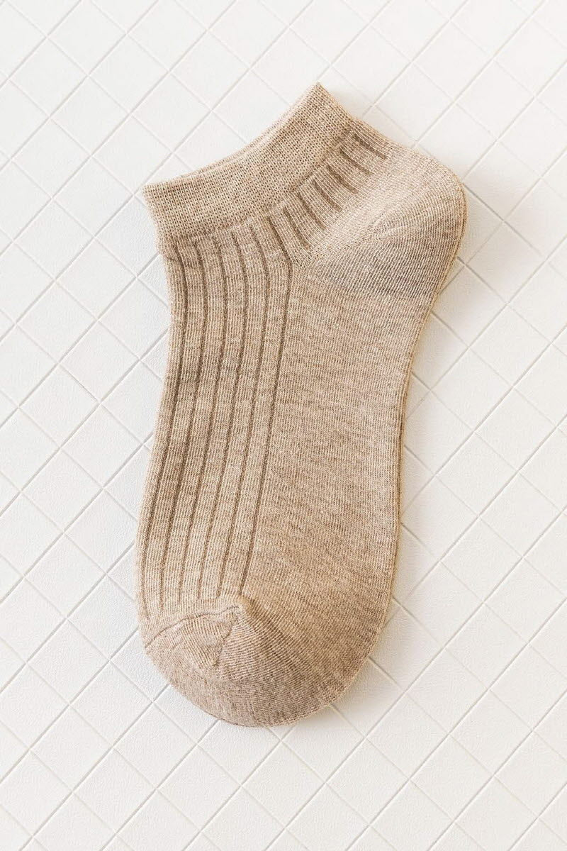 SOLID COLOR BREATHABLE COTTON SOCKS