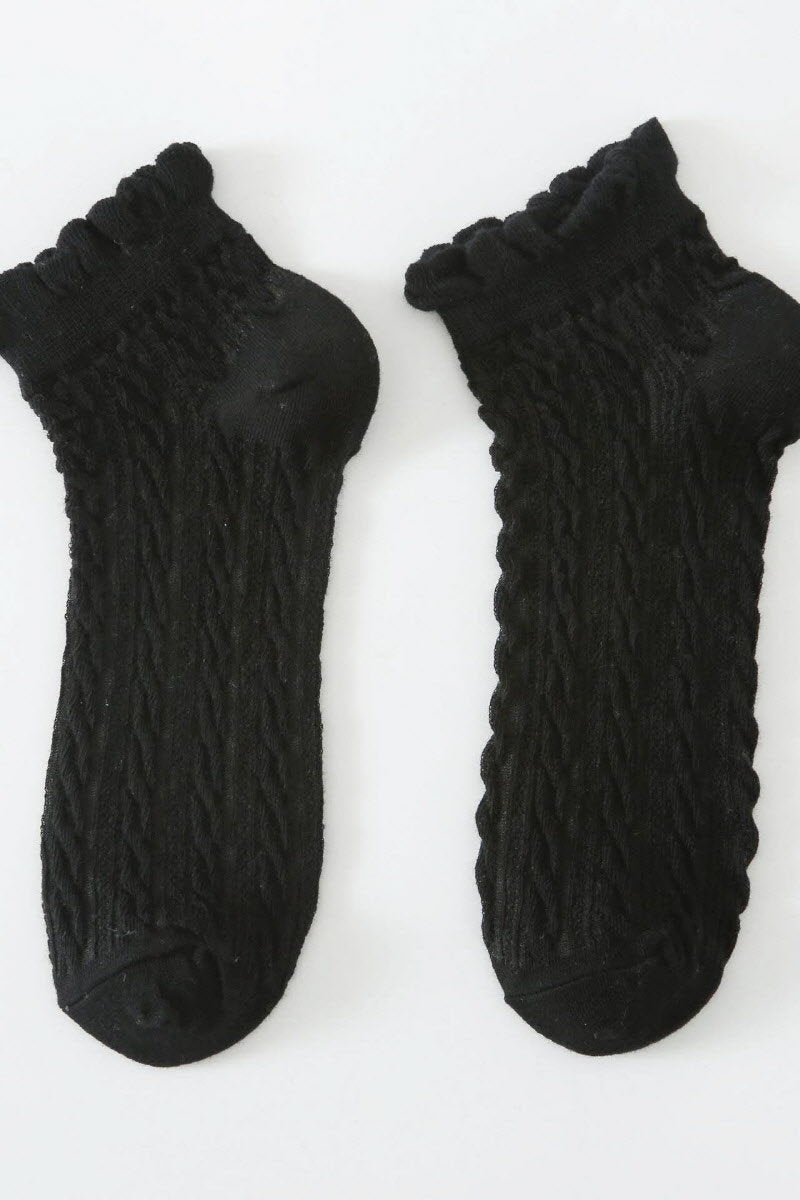 COTTON LACE TWIST FASHION SOCKS