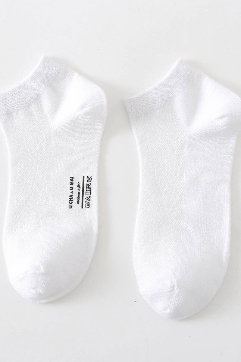 BREATHABLE SOLID COLOR COTTON SOCKS