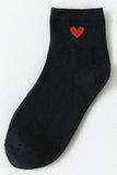 HEART PRINTED ANKLE TRENDY SOCKS