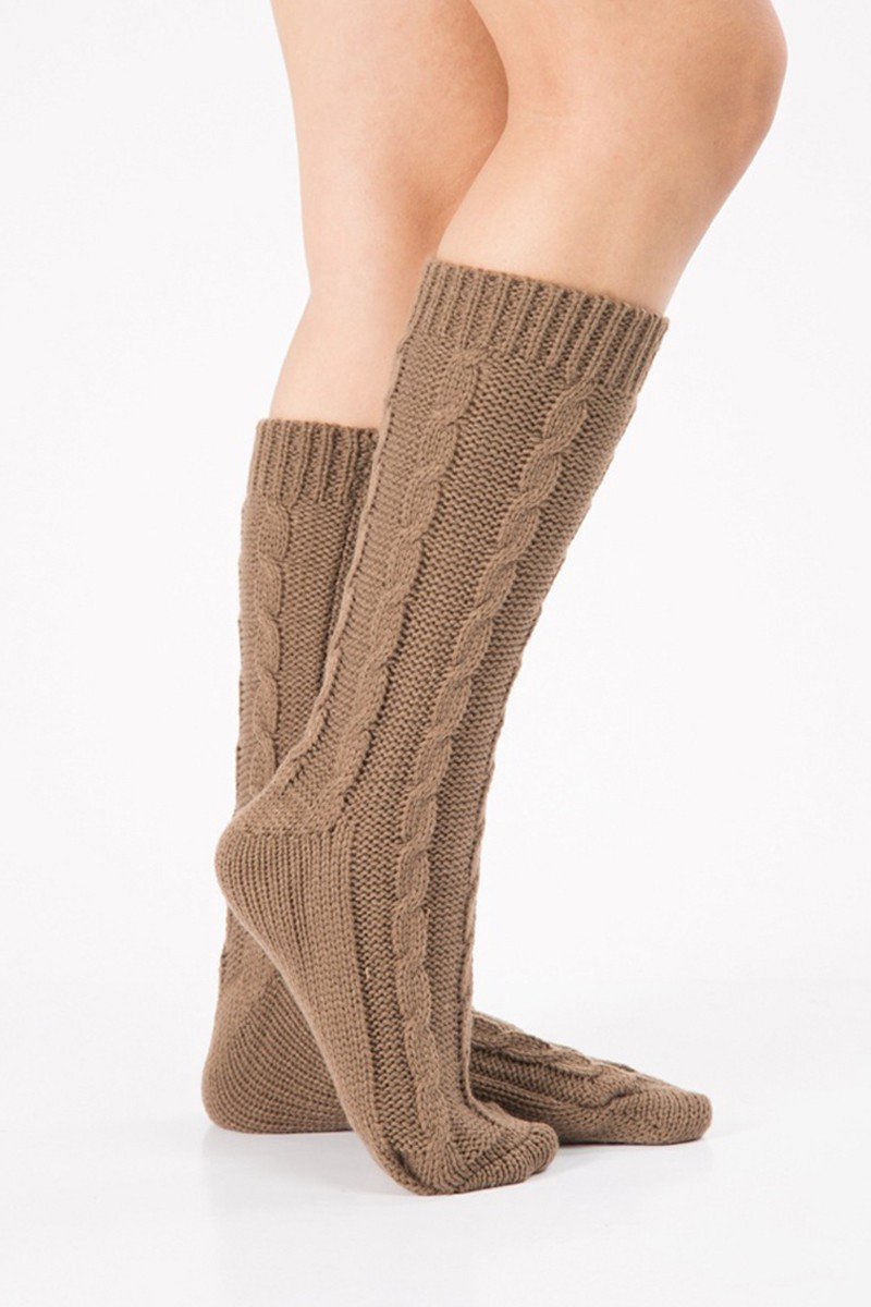 TRENDY WINTER FASHION KNEE HIGH WARM KNIT SOCKS