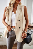 WOMEN SLEEVELESS OFFICE WORK SEMI FORMAL BLAZER