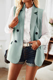 WOMEN SLEEVELESS OFFICE WORK SEMI FORMAL BLAZER