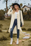 WOMEN TWIST CABLE STITCHED LONG LENGTH CARDIGAN