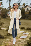 WOMEN TWIST CABLE STITCHED LONG LENGTH CARDIGAN