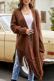 WOMEN OVERSIZED LOOSE FIT LONG TASSLE CARDIGAN