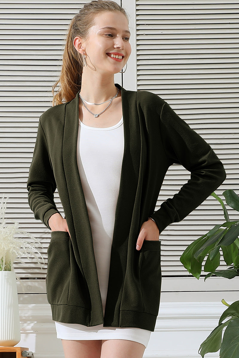 LONG SLEEVE SHORT ROVE CARDIGAN WITH POCKETS