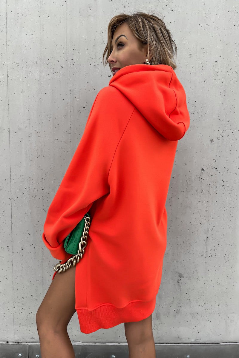 WOMEN OVERSIZED KANGAROO POCKET HOODIE PULLOVER