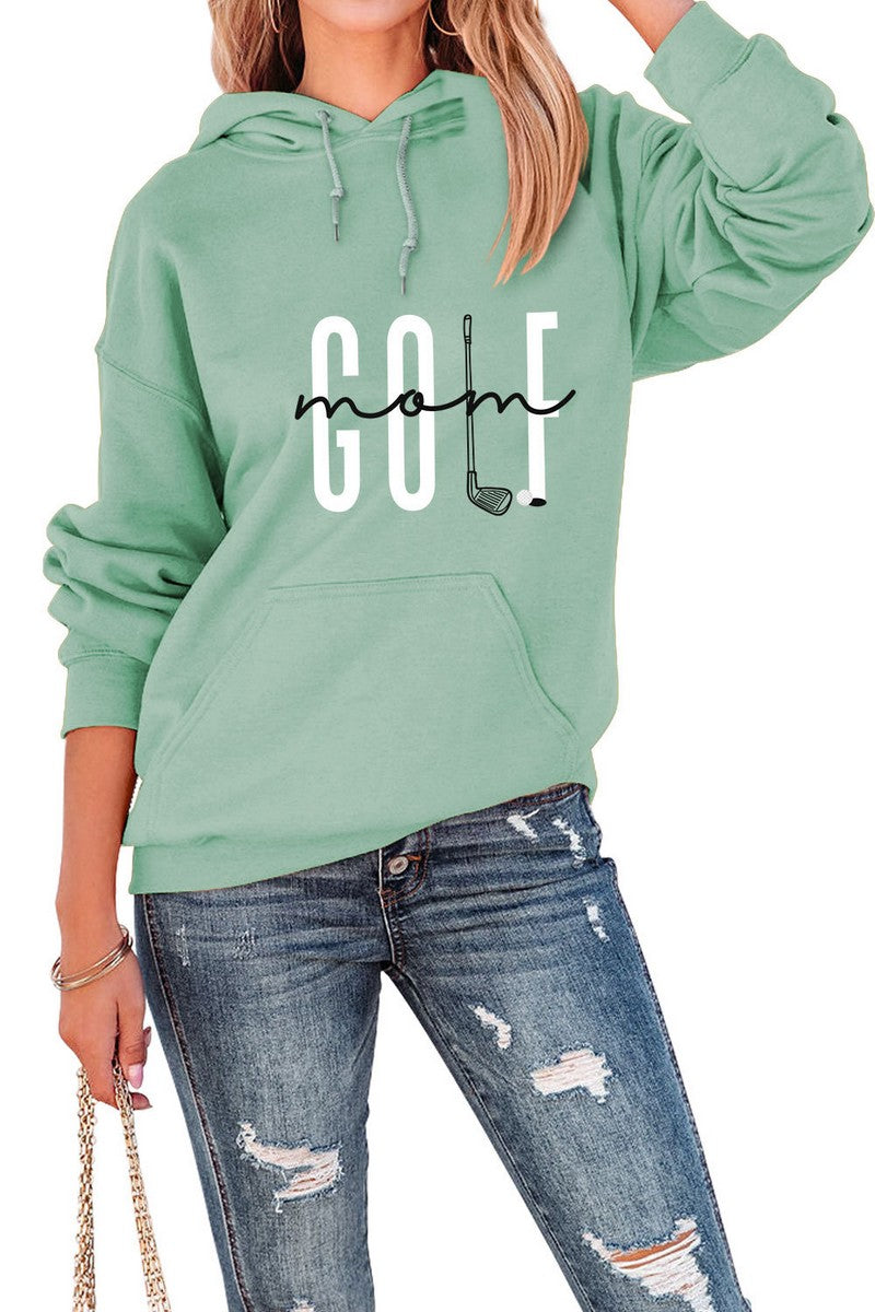 WOMEN GOLF GAME DAY PRINTING PULLOVER HOODIE