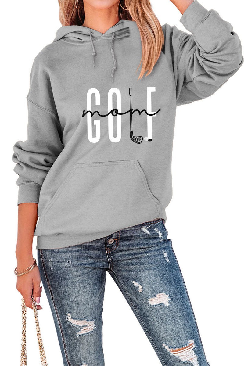 WOMEN GOLF GAME DAY PRINTING PULLOVER HOODIE