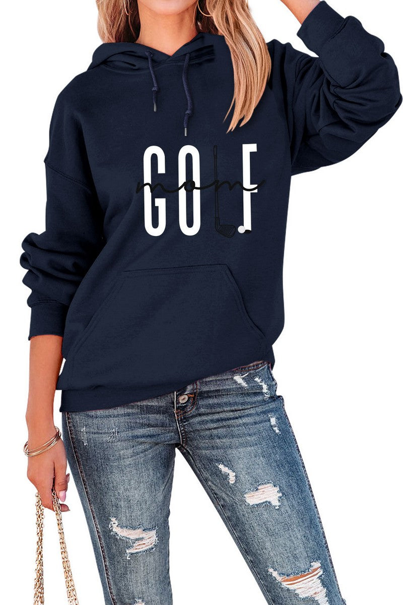 WOMEN GOLF GAME DAY PRINTING PULLOVER HOODIE