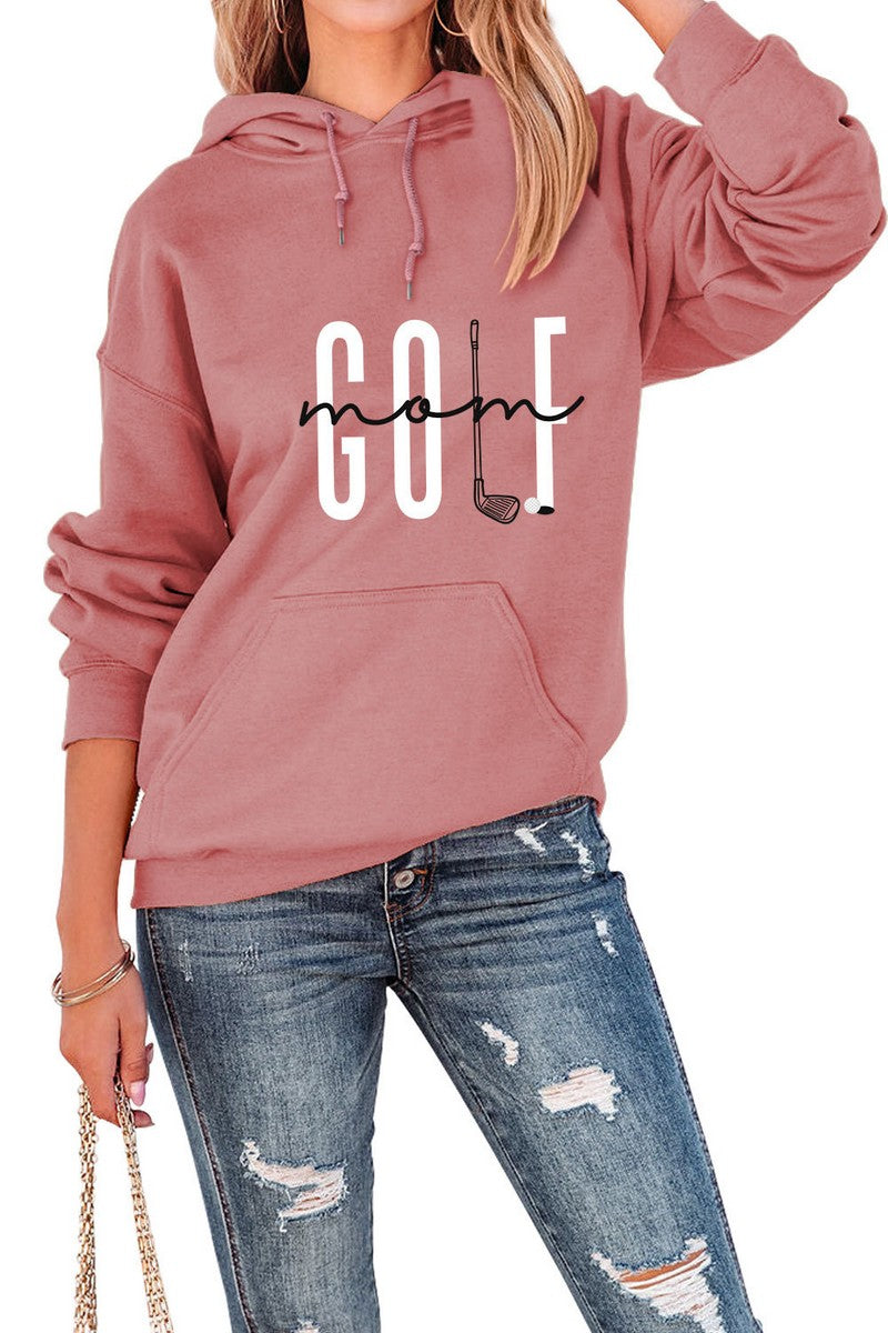 WOMEN GOLF GAME DAY PRINTING PULLOVER HOODIE