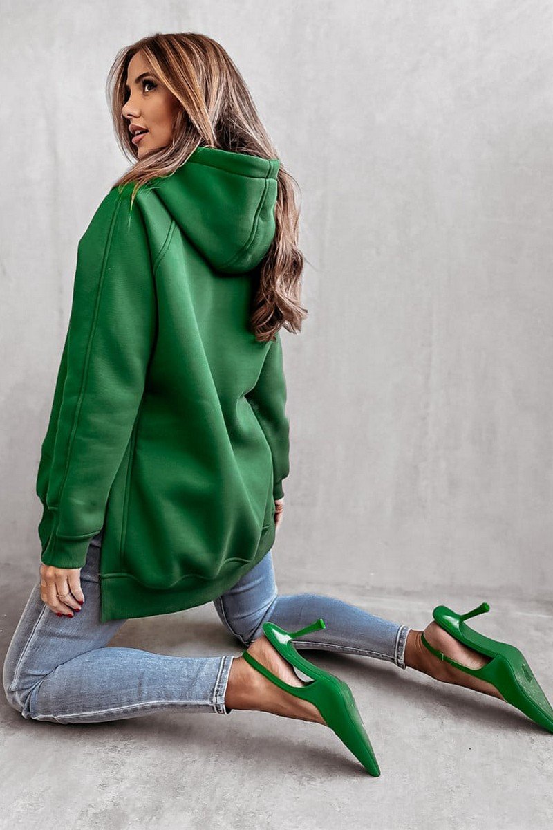 WOMEN OVERSIZED LOOSE FIT PULLOVER HOODIE