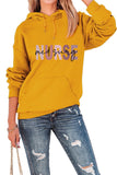 WOMEN NURSE PRINTING CASUAL LOOSE FIT HOODED TOP