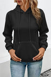 WOMEN CASUAL BASIC LONG SLEEVE PULLOVER HOODIE