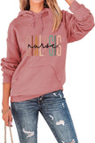 WOMEN COLORFUL LETTERING PULLOVER LOOSE HOODIE