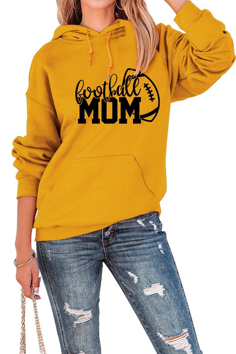 WOMEN FOOTBALL GAMEDAY PRINT HOODED SWEATSHIRT