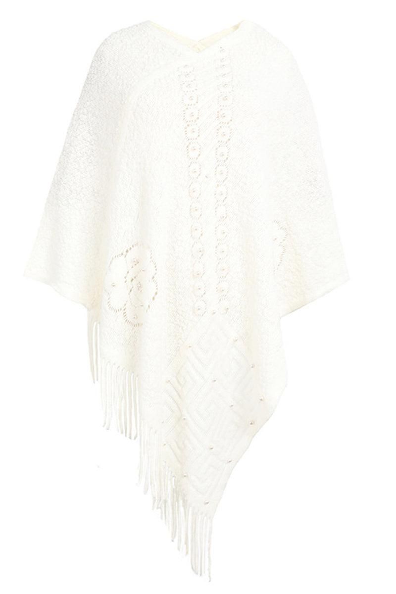 TASSEL SWEATER WOMEN SHAWL - Doublju