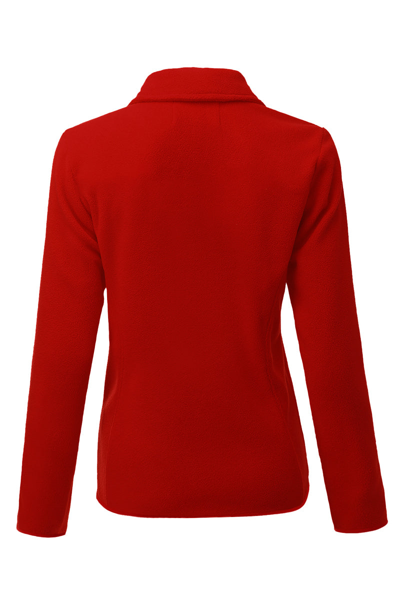 WOMEN'S FULL ZIP UP FLEECE JACKET WITH POCKETS