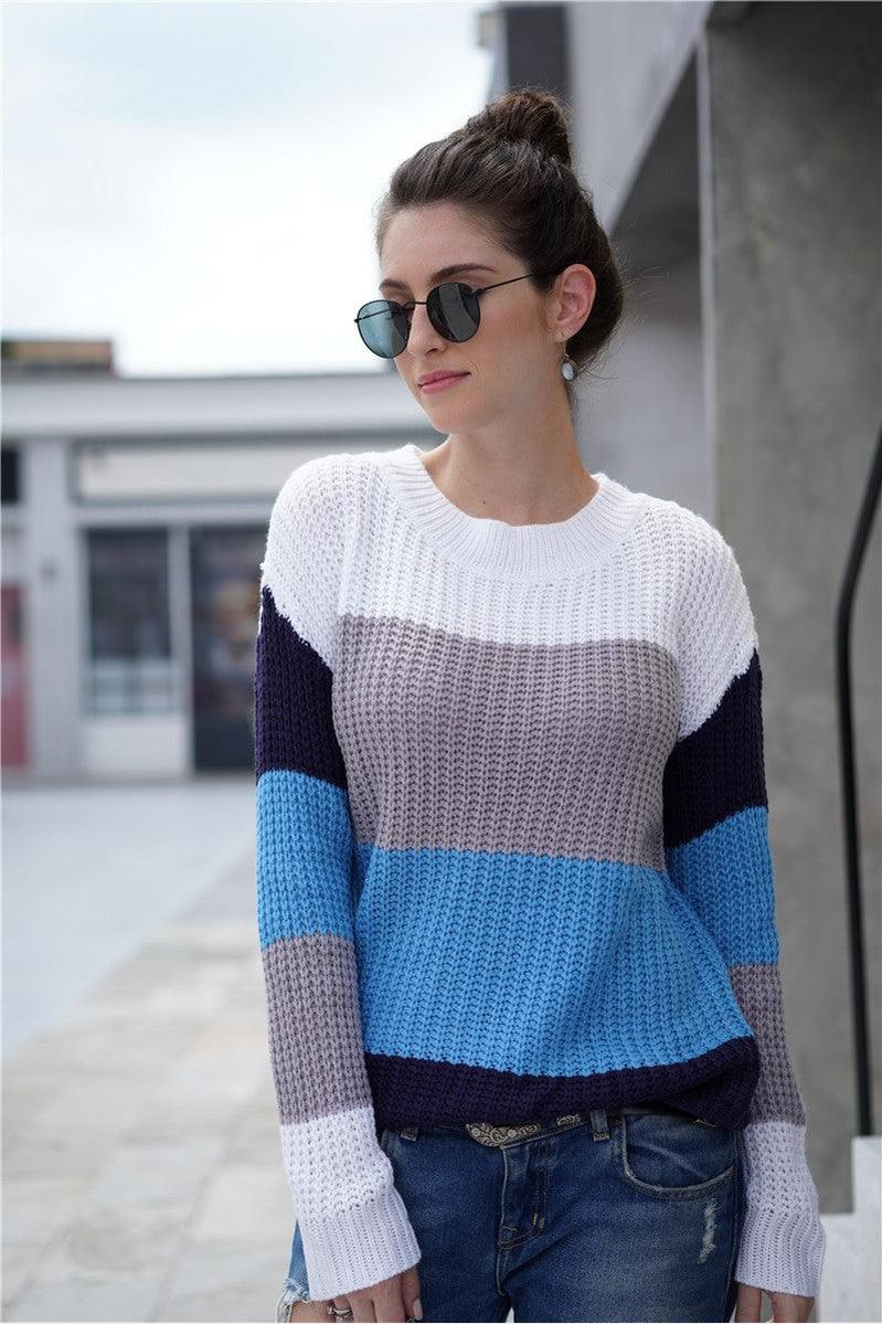 MULTI COLOR SWEATER - Doublju