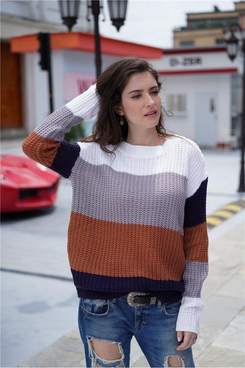 MULTI COLOR SWEATER - Doublju