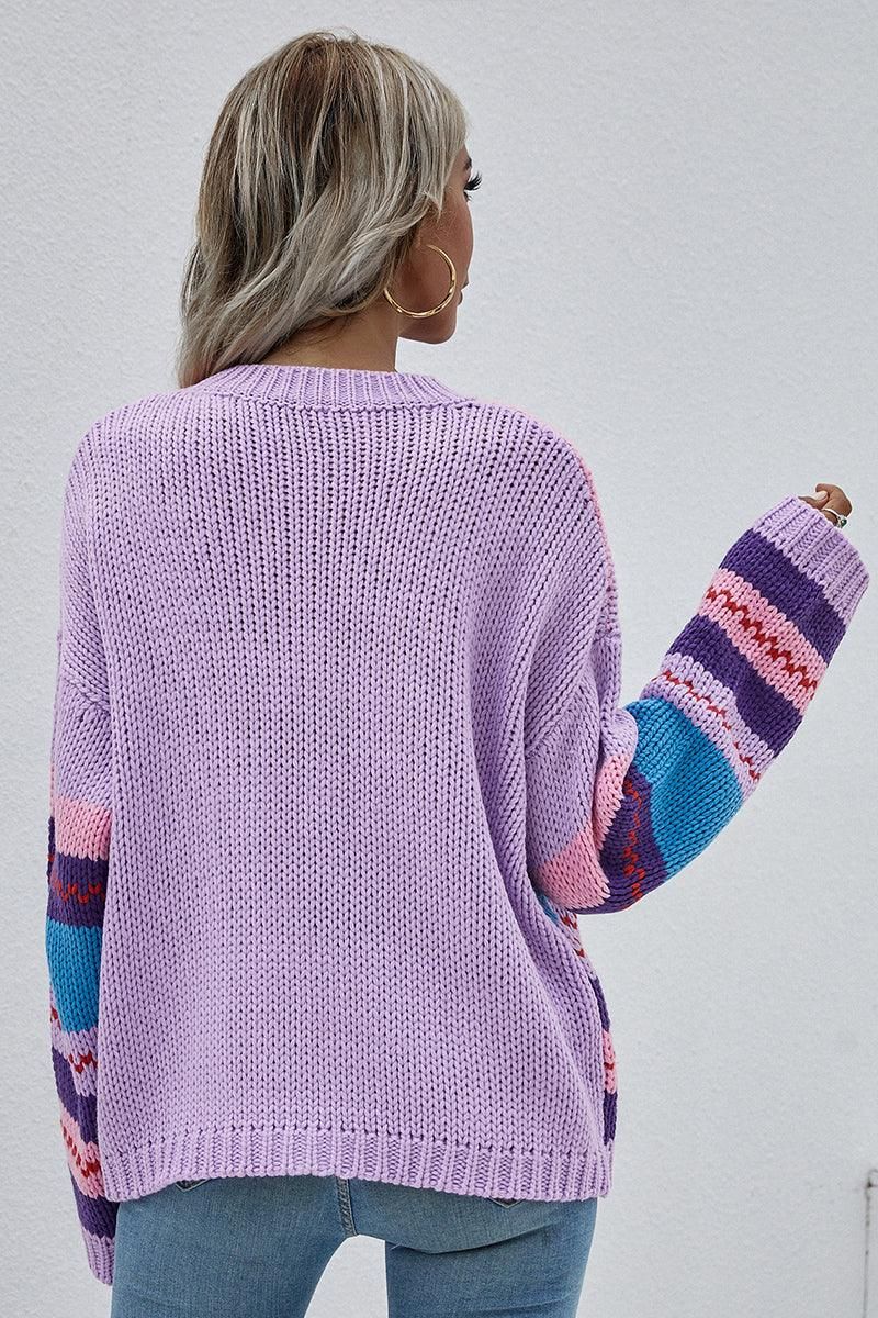 ROUND NECK KNIT - Doublju