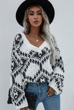 DEEP V NECK KNIT - Doublju