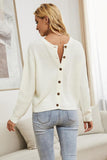 BUTTON DOWN KNITTED SWEAT SHIRTS - Doublju