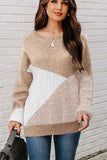 WOMEN RIBBED ROUND NECK KNITTED SWEATER - Doublju