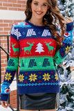 WOMEN CHRISTMAS X MAS PATTERN WINTER SWEATER