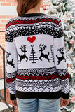 WOMEN CUTE PRINTING LONG SLEEVE WINTER SWEATER