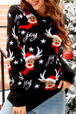 WOMEN WINTER CUTE DEER PRINTING KNIT SWEATER