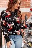 WOMEN WINTER CUTE DEER PRINTING KNIT SWEATER