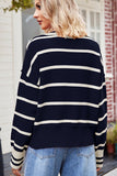 WOMEN OVERSIZED COLLARED V NECK CASUAL SWEATER