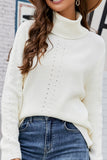 WOMEN LONG SLEEVE HIGH TURTLE NECK SWEATER