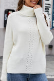 WOMEN LONG SLEEVE HIGH TURTLE NECK SWEATER