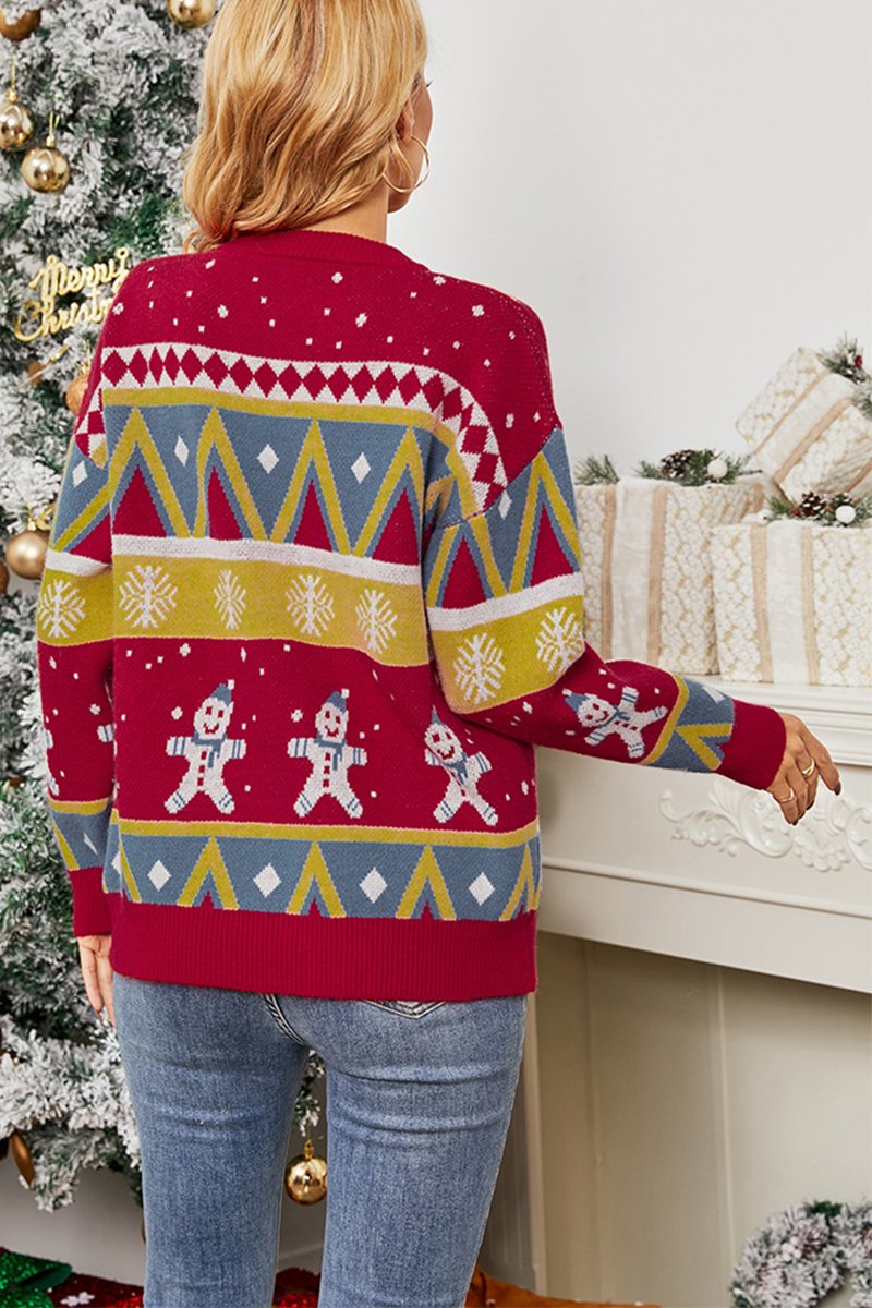 WOMEN CHRISTMAS WINTER SNOWMAN CUTE SWEATER