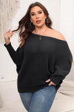 WOMEN PLUS SIZE LOOSE FIT OVERSIZED KNIT SWEATER