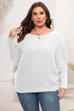 WOMEN PLUS SIZE LOOSE FIT OVERSIZED KNIT SWEATER