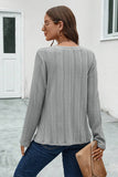 WOMEN LOOSE FIT HENLEY NECK BEST KNIT TOP SWEATER