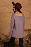 LINED CABLE KNITTED LOOSE FIT TUNIC SWEATER TOP - Doublju