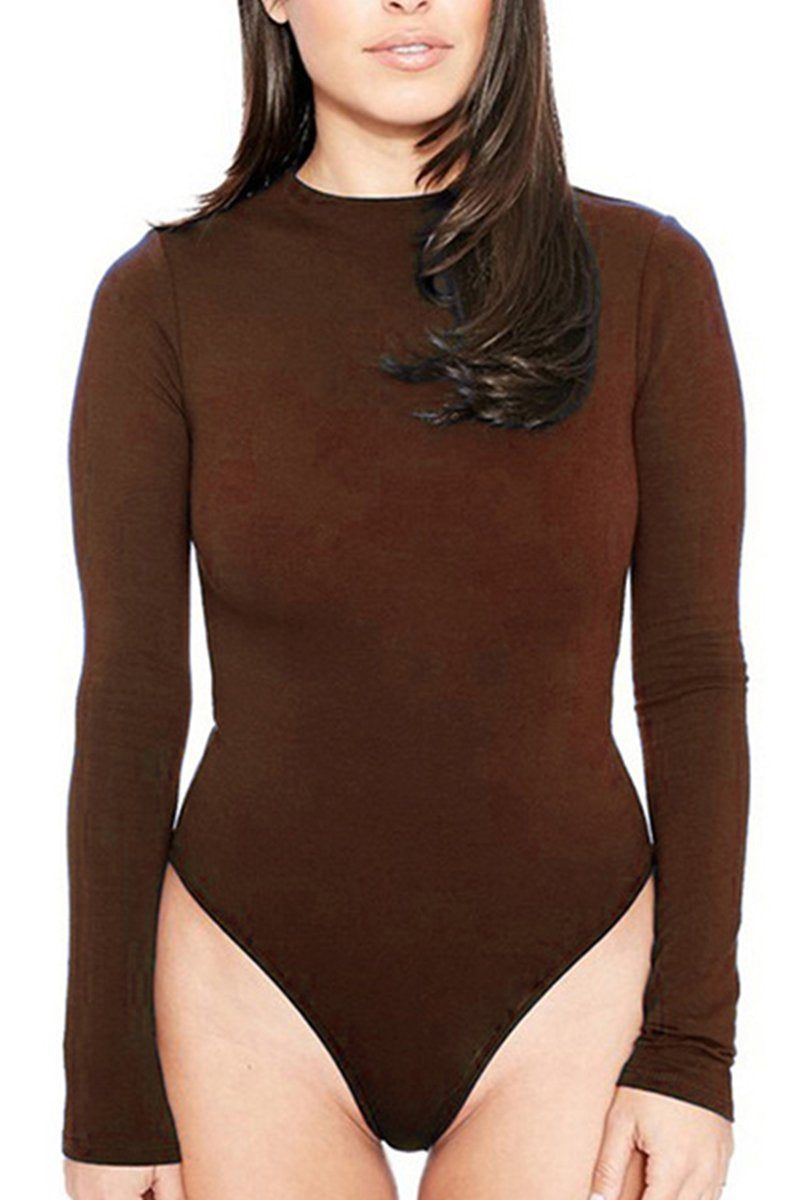 WOMEN CREW NECK LONG SLEEVE BODYSUIT