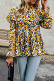 WOMEN LONG CAPE SLEEVE TIERED TUNIC BLOUSE TOP